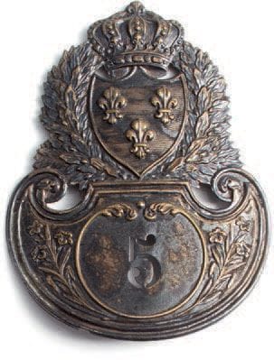 PLAQUE DE SHAKO D'OFFICIER DE GRENADIER
Du...