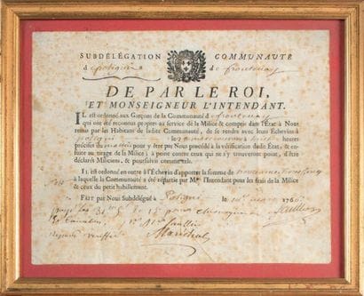 PUBLICATION DE PAR LE ROI
Pièce imprimée...