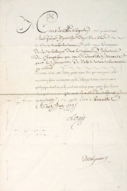 LOUIS XVI, roi de France
Lettre imprimée...