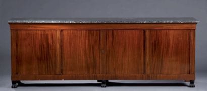 Grande enfilade en acajou et placage d'acajou,...