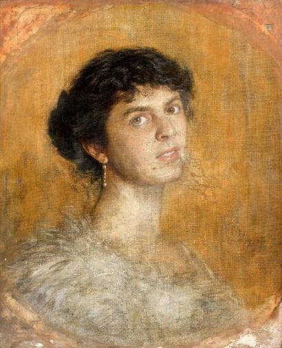 Ecole Française vers 1900
Femme à la perle
Huile...