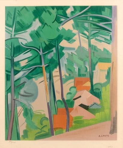 André LHOTE (1885-1962)
Les Arbres au Piquey
Lithographie...