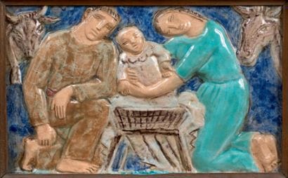 Attribué à Édouard CAZAUX (1899-1974)
Nativité
Plaque...