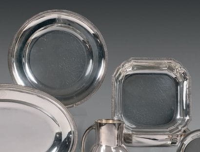 PUIFORCAT
Paire de jattes et plat rond en...