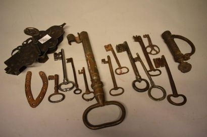 Ensemble de clefs et un modèle de serrure...