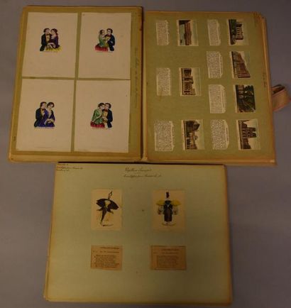 Un album contenant 19 cartes brodées, fête,...