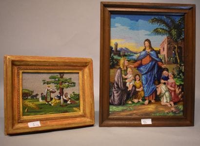 Deux perlés : Tableau en perlé 