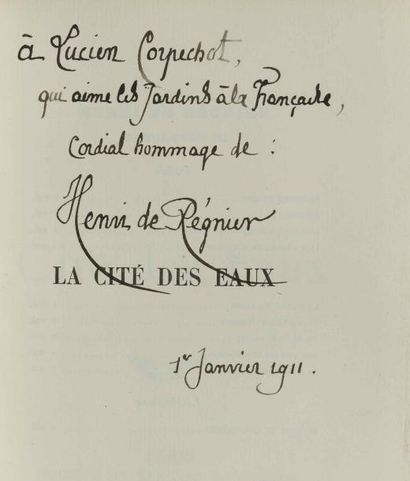 RÉGNIER (Henri de). La Cité des eaux. Paris,...
