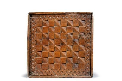 Damier pour jeu de dames à 64 cases, en pin...