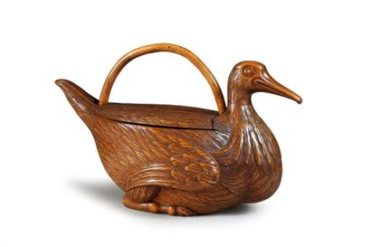 Boîte à sel figurant une oie ou un canard...