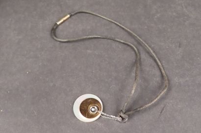 CHOPARD. Pendentif en or gris et rose (750/1000e),...