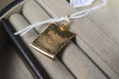 Médaille en or jaune (750/1000e) à décor...