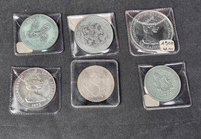 Lot de 6 pièces en argent Commonwealth et...
