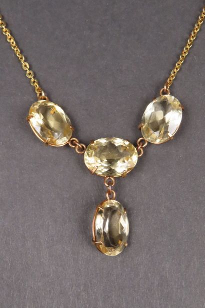 Collier en or jaune (750/1000e) et or jaune...