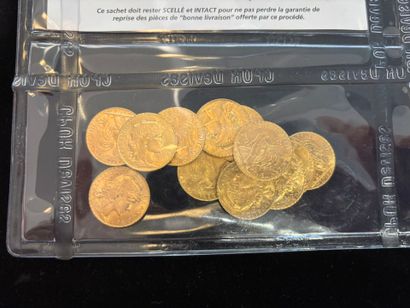 12 pièces de 20 Francs or modèle au Coq
dans...