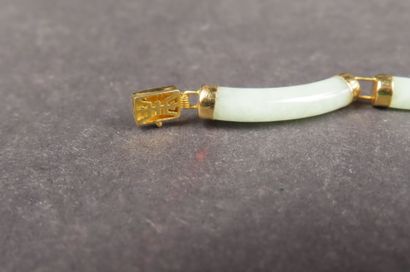 Bracelet en or jaune (750/1000e) à six bâtonnets...