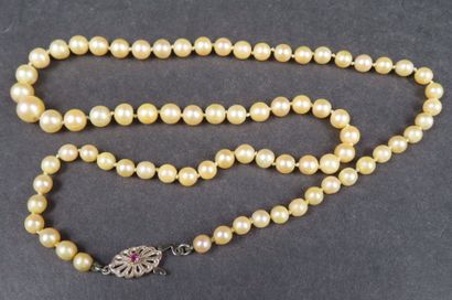 Collier de perles de culture, fermoir en...