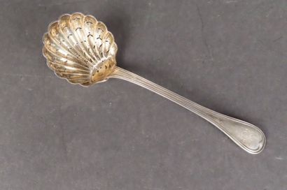 Cuillère à saupoudrer en argent, poinçon...