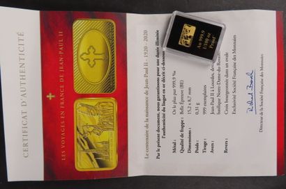 Lingotin en or (999,9/1000e) de 0,31 g 