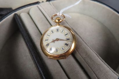 Montre de col en or jaune (750/1000e), cadran...