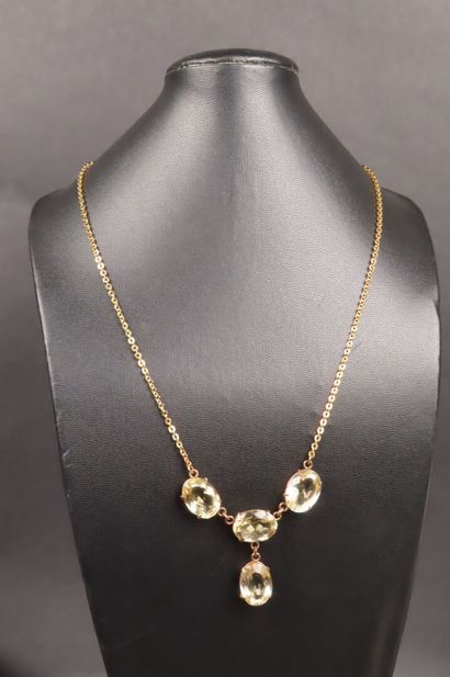 Collier en or jaune (750/1000e) et or jaune...