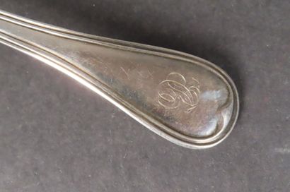 Cuillère à saupoudrer en argent, poinçon...