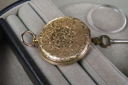 Montre de col en or jaune (750/1000e), cadran...