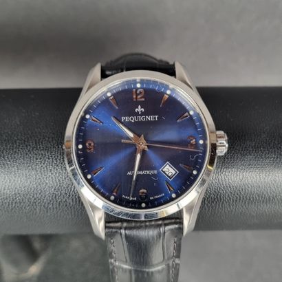 PEQUIGNET. Montre bracelet d'homme, boitier...