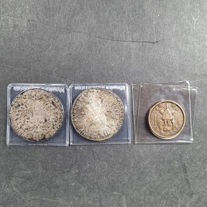 2 pièces de 1 thaler Marie-Thérèse d'Autriche...