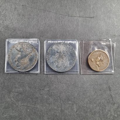 2 pièces de 1 thaler Marie-Thérèse d'Autriche...