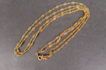 Collier en or jaune (750/1000e) à double...