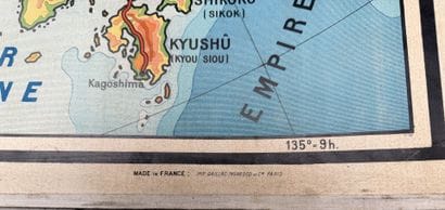 Lot de 3 cartes scolaires en couleurs : Union...