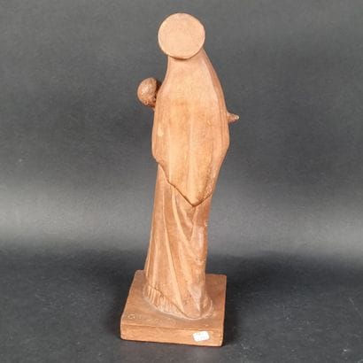 GUIGNIER (XXe) Sujet en terre cuite figurant...