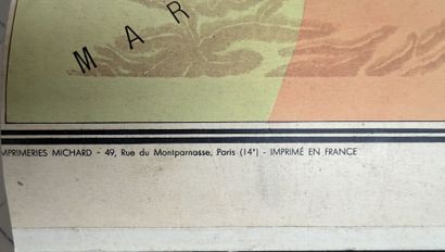Lot de 5 cartes scolaires en couleurs : L'Italie...