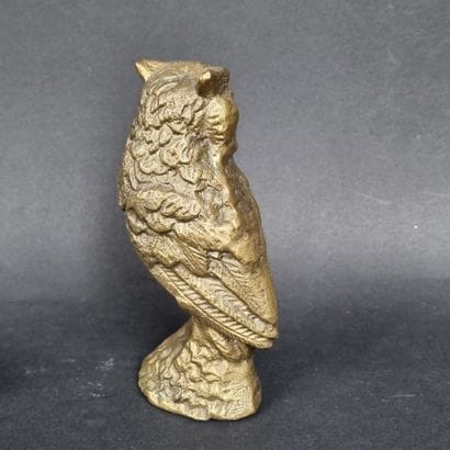 Lot de 3 sujets en bronze patiné : grenouille,...
