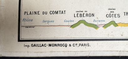 Lot de 5 cartes scolaires en couleurs : régions...