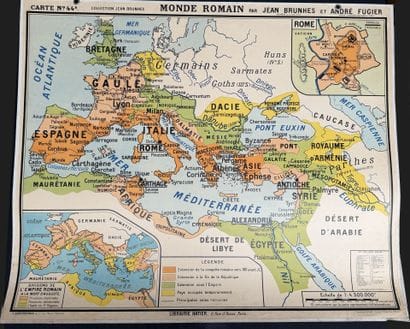 Lot de 5 cartes scolaires en couleurs : L'Italie...
