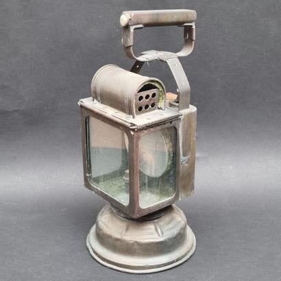 Lampe SNCF à acétylène, plaque de fabricant...