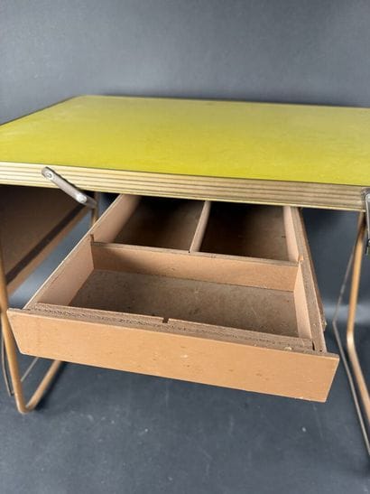 Table de pique-nique pliante en métal et...