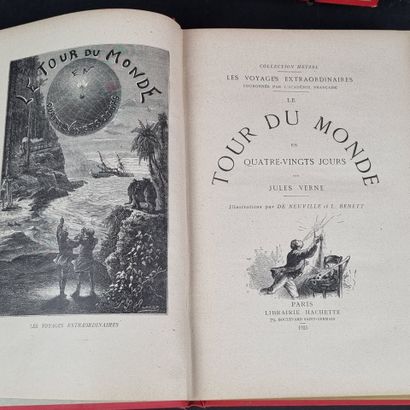 JULES VERNE. Lot de 2 vol. librairie Hachette...