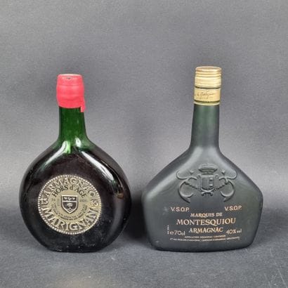 Lot de 2 b. d'ARMAGNAC : 1 b. Marquis de...