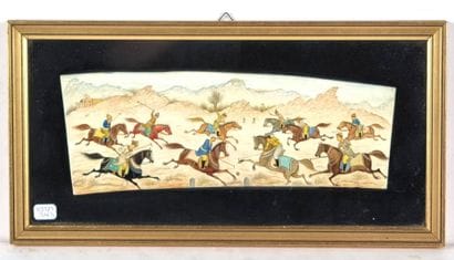 École iranienne du XXe. Miniature à la gouache...