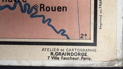 Lot de 3 cartes scolaires en couleurs : Union...