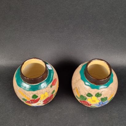 Jérôme MASSIER à Vallauris. Paire de vases...
