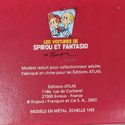 SPIROU. Lot de 2 voitures miniatures avec...