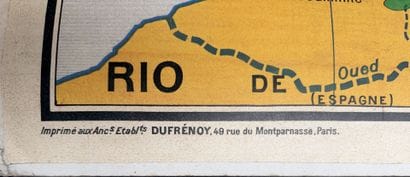 Lot de 4 cartes scolaires en couleurs : Maroc,...