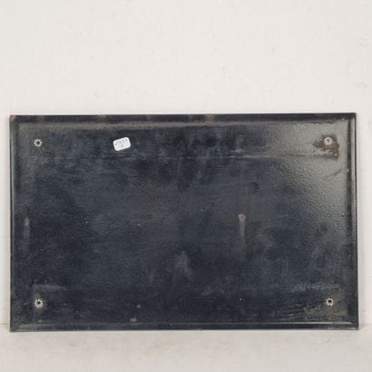 Plaque de rue rectangulaire en tôle émaillée...