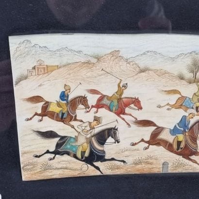 École iranienne du XXe. Miniature à la gouache...