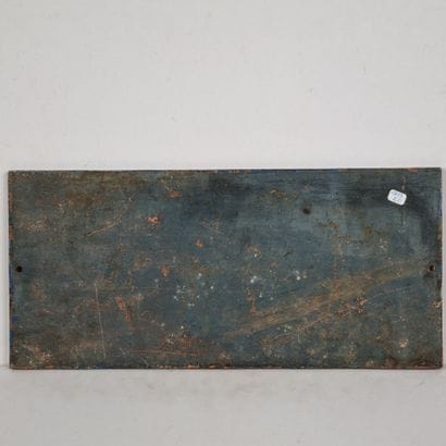 Plaque de rue rectangulaire en fonte émaillée...