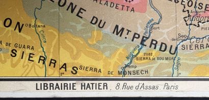 Lot de 5 cartes scolaires en couleurs : régions...